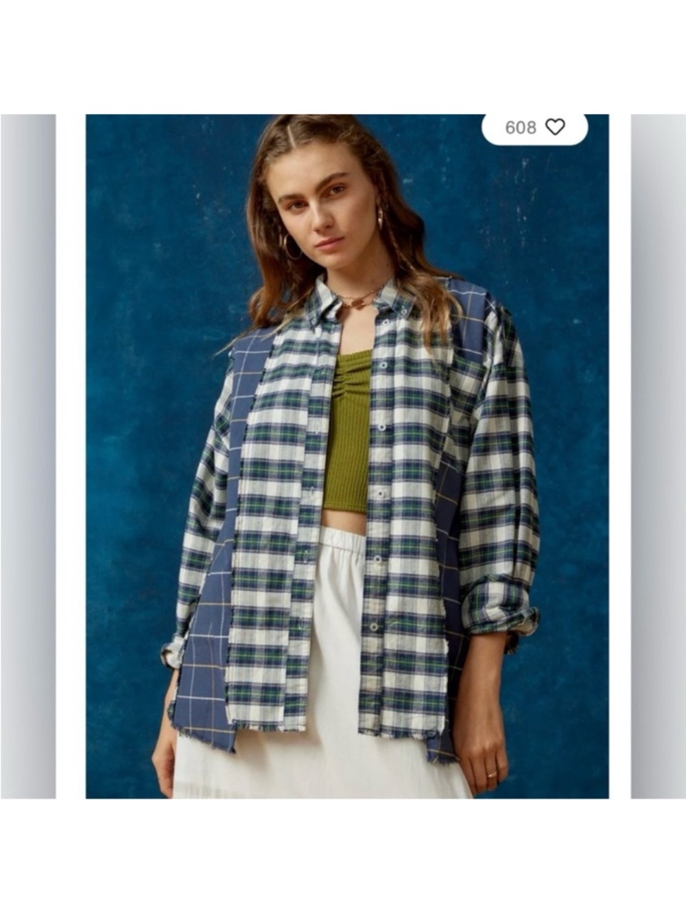 BDG - Women’s Oversized Patchwork Flannel - Picture 4 of 5